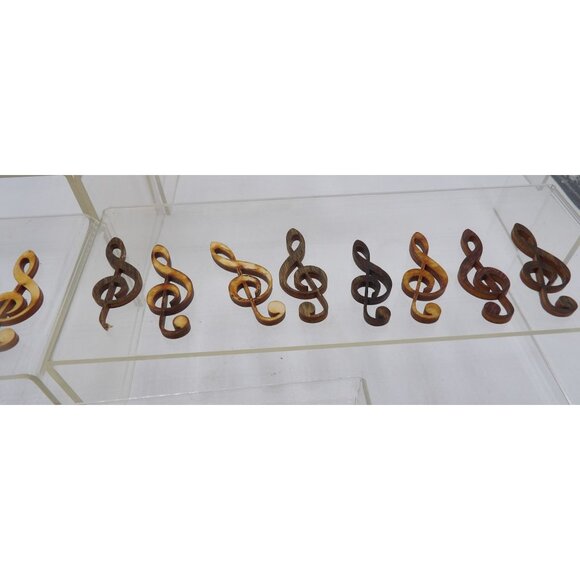 Set Of 4 Large & 10 Small Wood Music Note & Treble Clef Cutouts - Picture 4 of 5